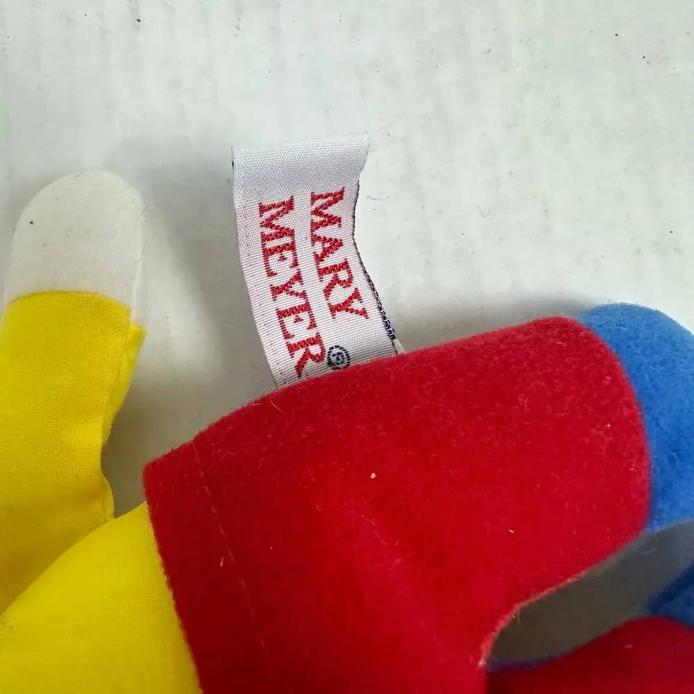 MARY MEYER TIPPY TOES finger puppet Clown PLUSH STUFFED animal 7